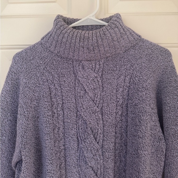 Carolyn Taylor Purple Knit Turtleneck Sweater - Picture 3 of 8